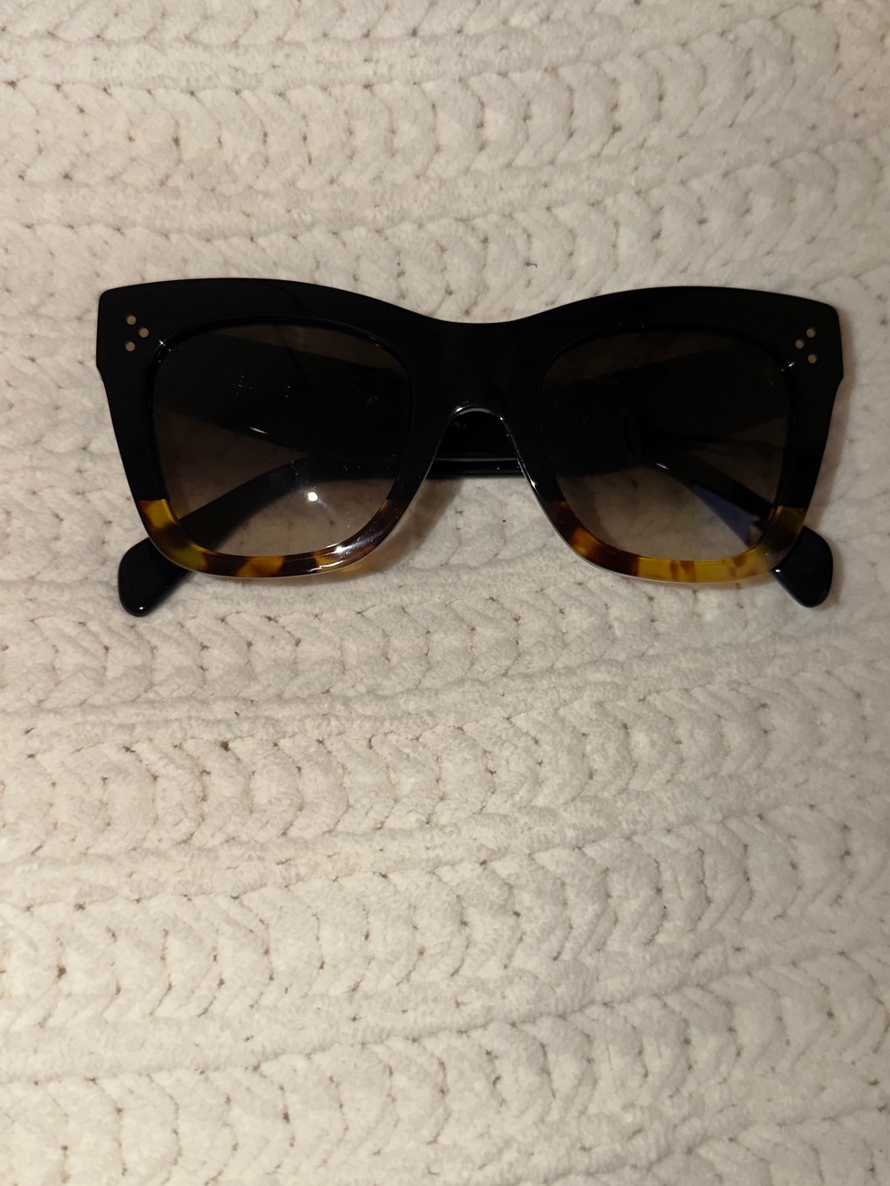 Celine Women’s Oversized Cat-Eye Sunglasses - Black & Tortoiseshell